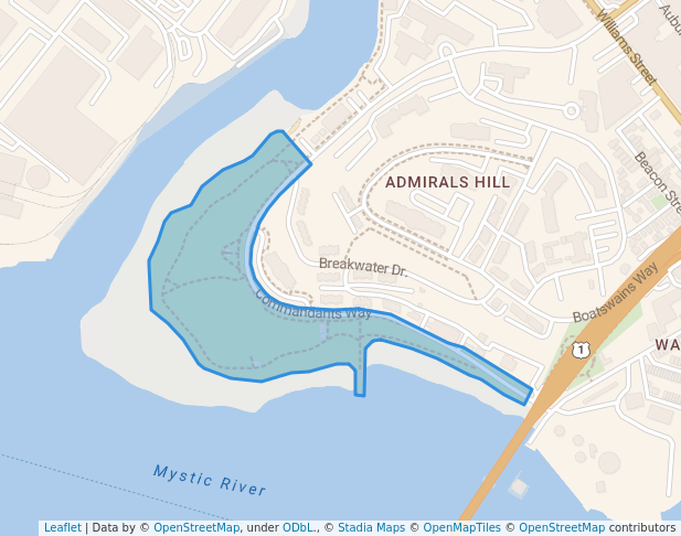 walking in Mary O"Malley Waterfront Park map in Chelsea