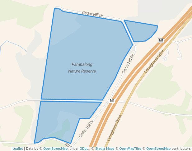 walking in Pambalong Nature Reserve map in Tarro