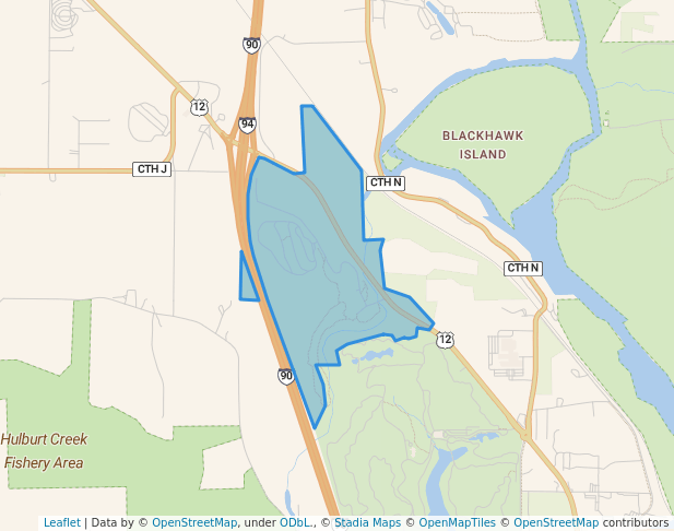 walking in Rocky Arbor State Park map in Wisconsin Dells