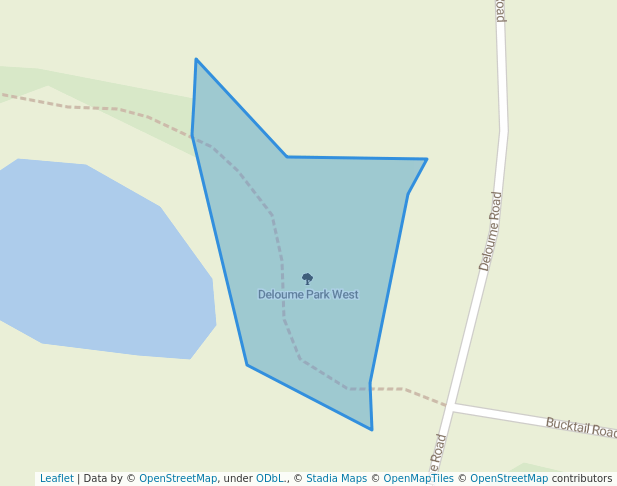 walking in Deloume Park West map in Mill Bay