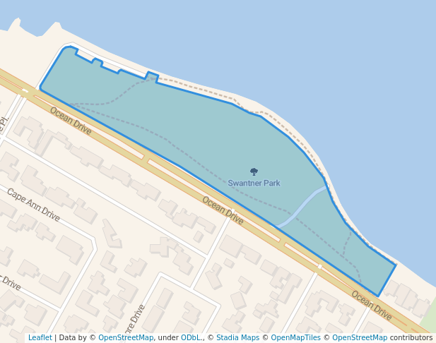 walking in Swantner Park map in Corpus Christi