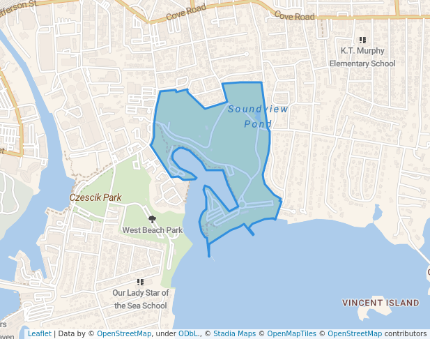 walking in Cummings Park map in Stamford