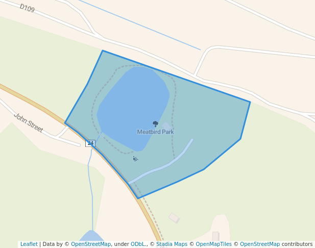 walking in Meatbird Park map in Greater Sudbury