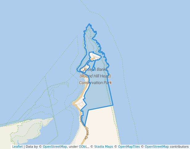 walking in Joseph Banks (Round Hill Head) Conservation Park map in Colosseum