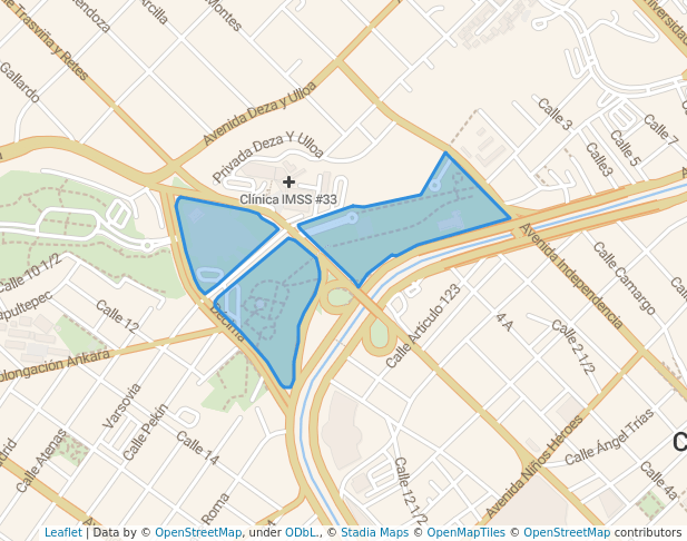 walking in El Palomar map in Chihuahua