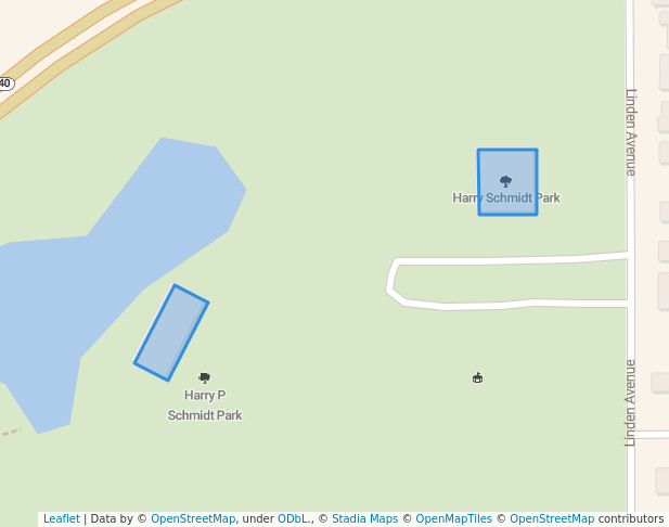 walking in Harry Schmidt Park map in Gustine