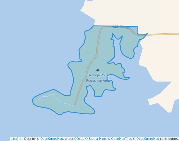 walking in Okobojo Point Recreation Area map in Pierre