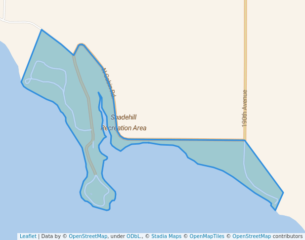 walking in Shadehill Recreation Area map in Shadehill