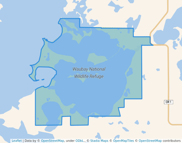 walking in Waubay National Wildlife Refuge map in Waubay