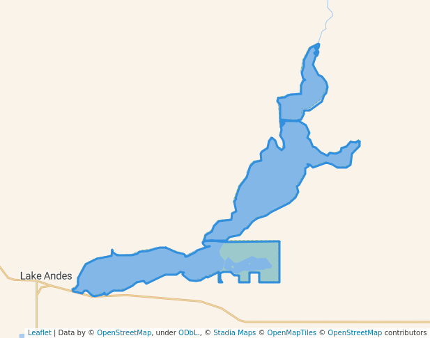 walking in Lake Andes National Wildlife Refuge map in Lake Andes