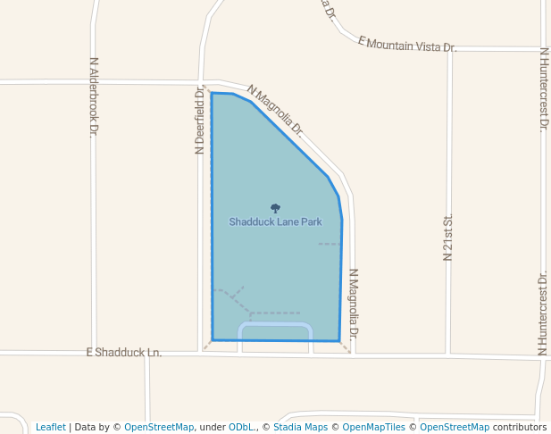 walking in Shadduck Lane Park map in Coeur d'Alene