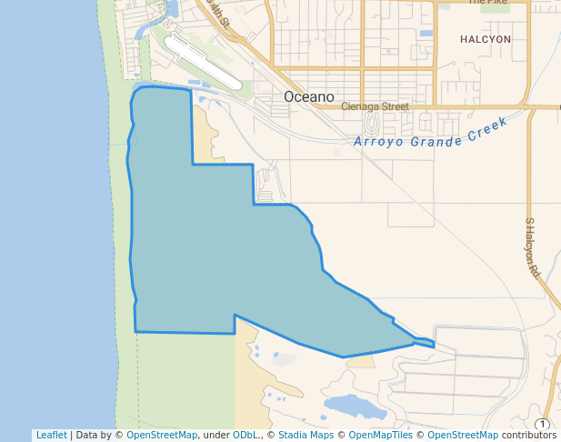 walking in Pismo Dunes Natural Preserve map in Oceano