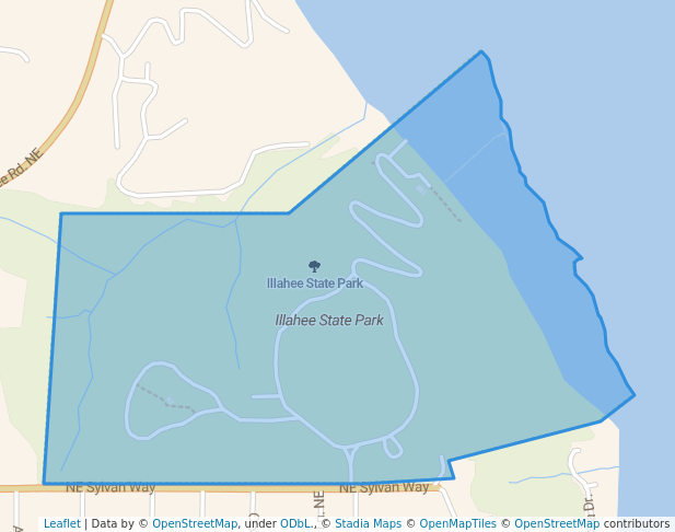 walking in Illahee State Park map in Bremerton