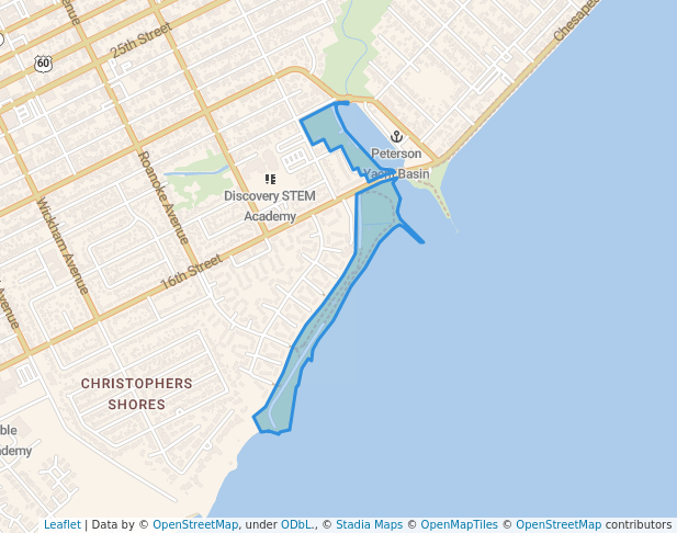 walking in Anderson Park map in Newport News