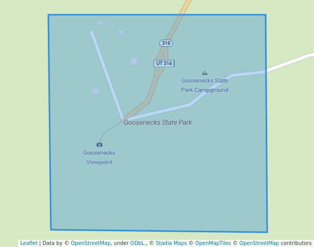 walking in Goosenecks State Park map in Mexican Hat