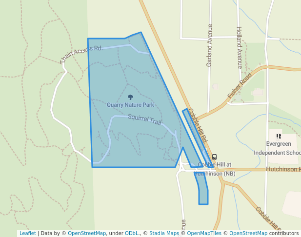 walking in Quarry Nature Park map in Cobble Hill