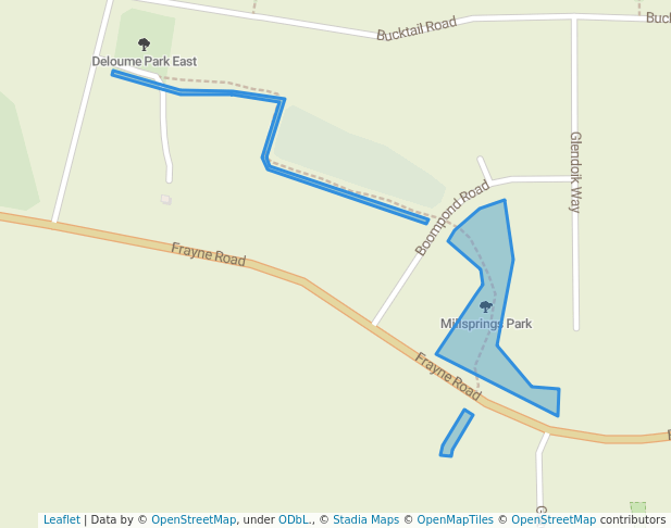 walking in Millsprings Park map in Mill Bay