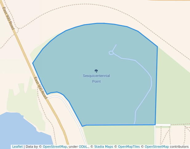 walking in Sesquicentennial Point map in Lawrence