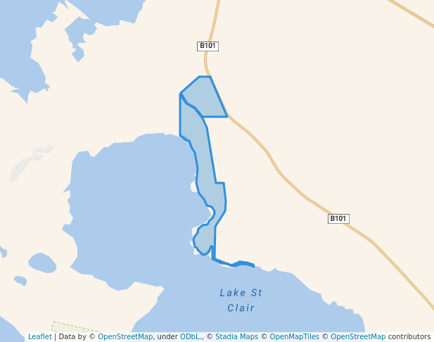 walking in Lake St Clair Conservation Park map in Bray