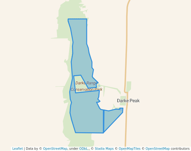 walking in Darke Range Conservation Park map in Kielpa