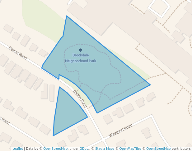 walking in Brookdale Neighborhood Park map in Bethesda