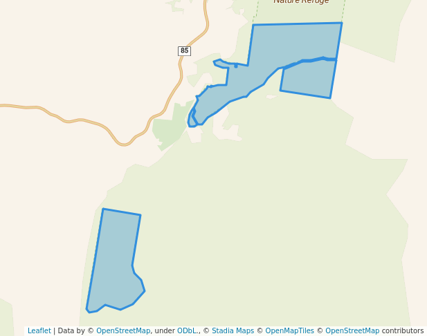 walking in Ravensbourne National Park map in Gore
