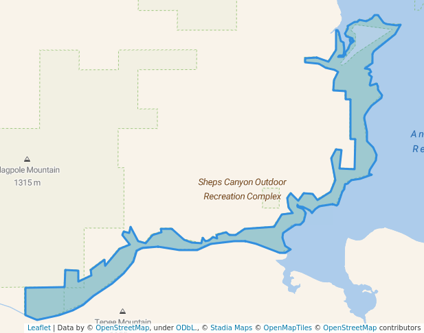 walking in Sheps Canyon Outdoor Recreation Complex map in Hot Springs