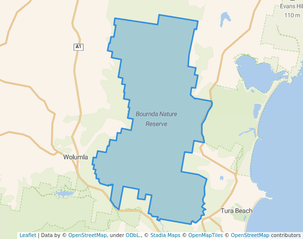 walking in Bournda Nature Reserve map in Mirador