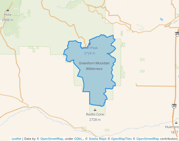 walking in Greenhorn Mountain Wilderness map in Rye