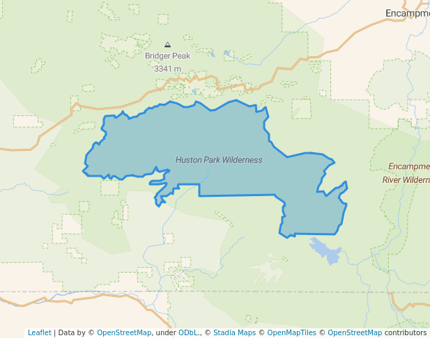 walking in Huston Park Wilderness map in Battle