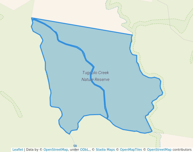 walking in Tuggolo Creek Nature Reserve map in Walcha