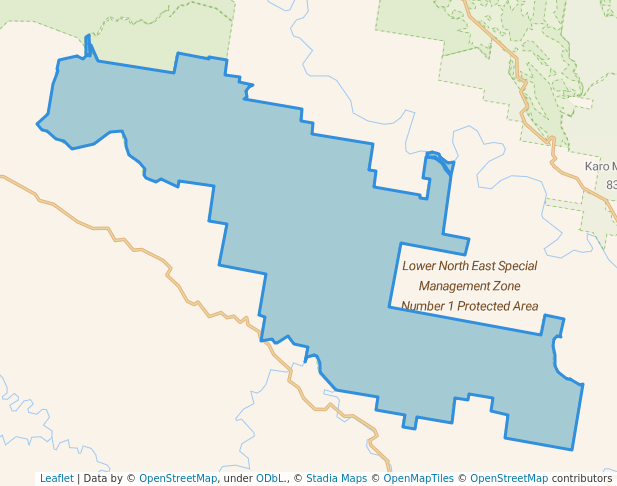 walking in Woko National Park map in Dewitt