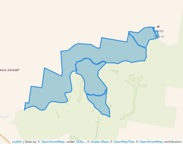 walking in Ngulin Nature Reserve map in Walcha