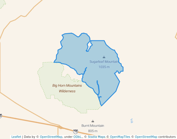 walking in Hummingbird Springs Wilderness map in Wickenburg