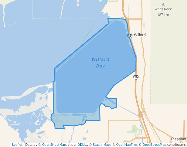 walking in Willard Bay State Park map in Willard