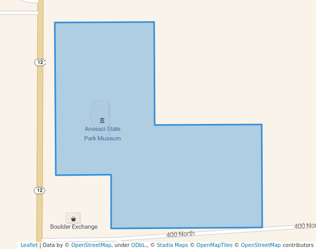 walking in Anasazi State Park map in Boulder