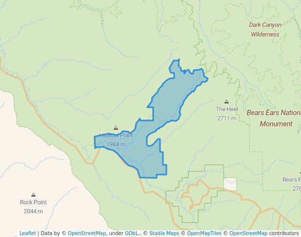 walking in Cheesebox Canyon Wilderness Study Area map in Lake Powell