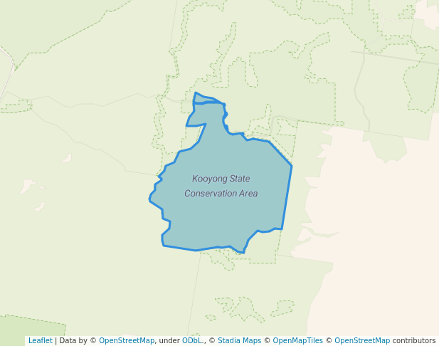 walking in Kooyong State Conservation Area map in Gibberagee