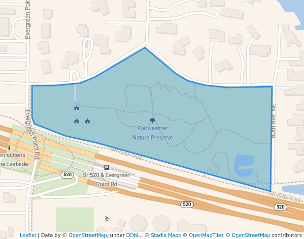 walking in Fairweather Nature Preserve map in Medina