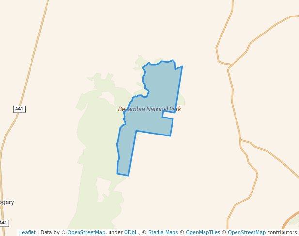 walking in Benambra National Park map in Bowna
