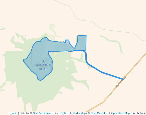 walking in Steptoe Butte State Park map in Garfield