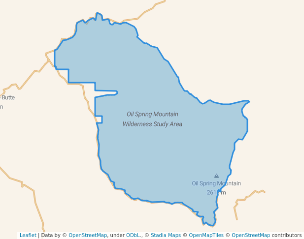 walking in Oil Spring Mountain Wilderness Study Area map in Rangely