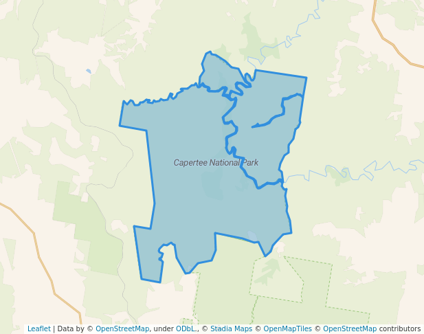 walking in Capertee National Park map in Capertee