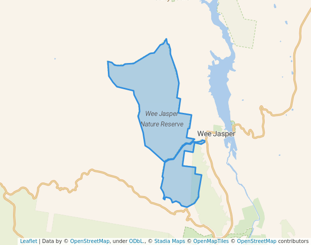 walking in Wee Jasper Nature Reserve map in Wee Jasper