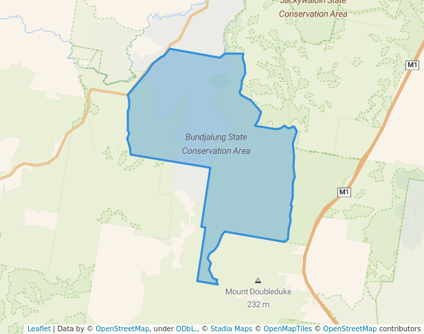 walking in Bundjalung State Conservation Area map in Esk