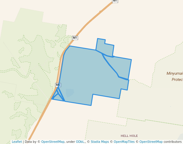 walking in Tabbimoble Swamp Nature Reserve map in Esk
