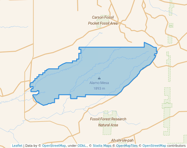 walking in Bisti/De-Na-Zin Wilderness map in Bloomfield