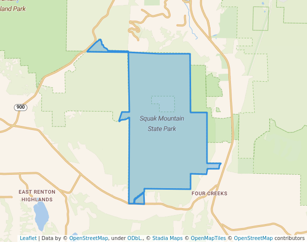 walking in Squak Mountain State Park map in Issaquah