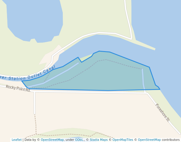 walking in Eraring Power Station Outlet Canal Area map in Eraring