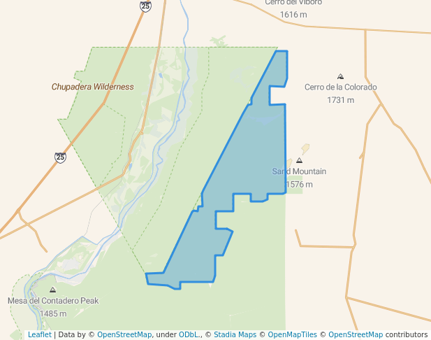 walking in Antelope Wilderness Study Area map in Bingham